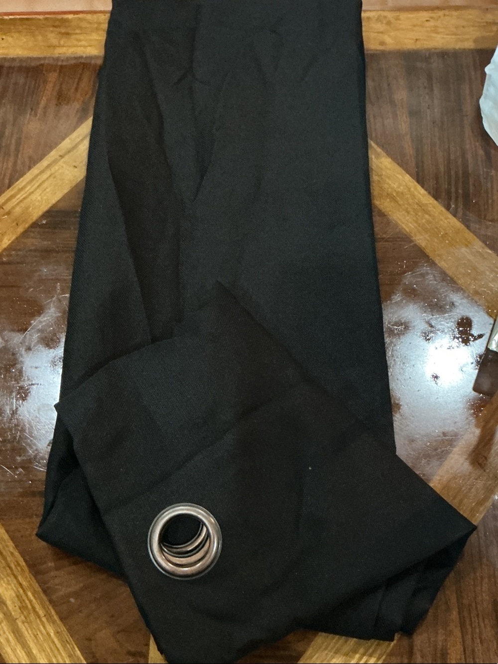 Bundle of three (3) black grommet drapes length of 95